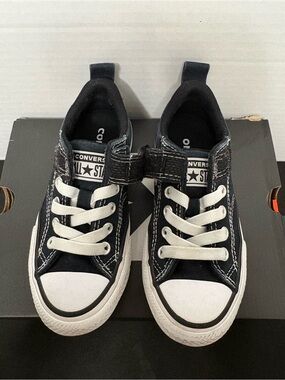 Converse Kids Black and White Low-Top Sneakers